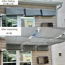 HOFUNTRE Wave Canopy Awning，Retractable Pergola Shade Cover，Outdoor Wave Sun Shade，Resist Falling Objects, Protect Safety, Stable and Reliable, Effective Sun Protection(W:3m/9.84ft*L:18m/59ft)