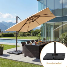 OROTLECT 10 X 13 Ft Rectangular Rotational Tilt Curved Cantilever Umbrella With Base And Cover