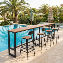 Outdoor Bar Table Weather Resistant Extra Long Patio Bar 47.2"-102.4"