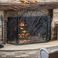 Fireplace Screen Fireplace Screen, Living Room Fireplace Screen, Black Fire Protection Fire Screen