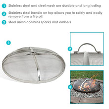 Sunnydaze Stainless Steel Fire Pit Spark Screen Cover, Heavy Duty, 36-Inch