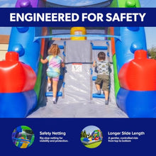 HeroKiddo 13ft Block Party Commercial Inflatable Dual Lane Water Slide