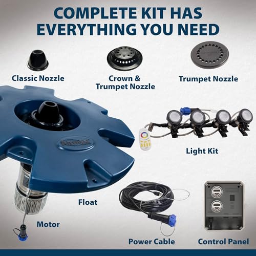 Airmax EcoSeries Floating Fountain, 1/2 HP with Color Changing LED Kit