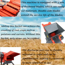 Banfluxion 220V 4-Blade Hay Cutter Pulverizer Red