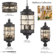 Minka Lavery European Influence Three Light Post Mount Mallorca Collection Bronze