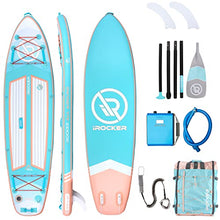 iROCKER All-Around Inflatable Stand Up Paddle Board Ultra Series Aqua/Peach