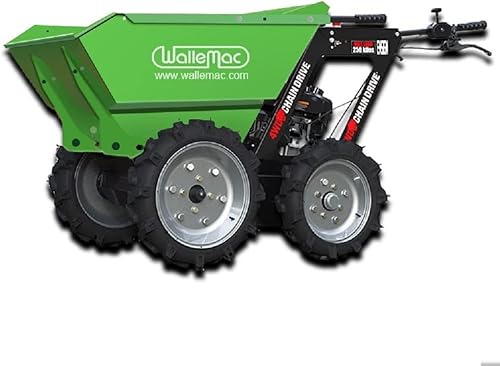 Wallemac Compact All Terrain Wheelbarrow 550lbs Gas Powered Green