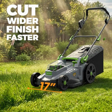 17" Cordless Lawn Mower, 40V Electric Lawnmower for Garden/Patio/Yard/Lawn