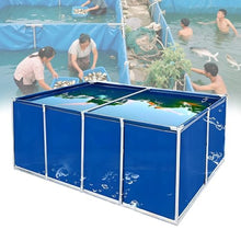 Portable Water Storage Pond Canvas Fish Pond Outdoor Aquarium Pool Pond with Drain Valve Foldable Canvas Fish Pool Pond for Saltwater Fish,Koi,Turtles Swimming Fish (1.5 * 1 * 0.8m)
