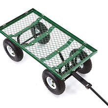WAFEOGK Household Garden Carts Courtyard Folding Camping Wagon Cart Lawn Outdoor Steel Heavy Duty Beach with Big Wheel