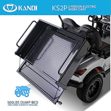 Kandi America Electric Cart 2 Passenger 5,000-Watt Motor Dump Bin ATV UTV Blue