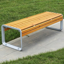 Vttui Backless Patio Bench, 2 Person Outdoor Park Bench