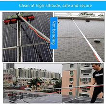 DKXCOSQ 3-12 m wash Brush with Water Connection, Telescopic Rod Window Cleaning, extendable Cleaner Conservatory roof, Cleaning photovoltaic and Solar Panels, 8 m Rod, 30 cm Brush
