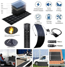 KZZAAO Ultra Light Flexible Solar Panel Bendable 200W