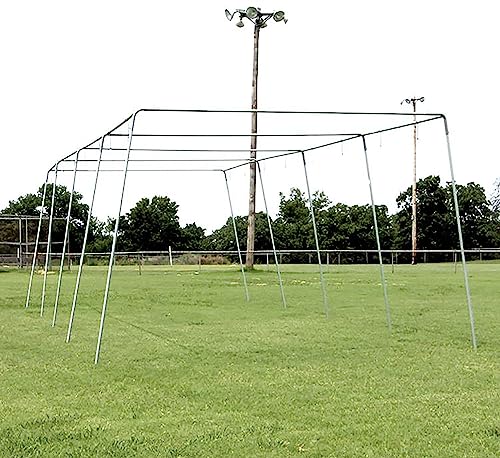 Cimarron Sports Outdoor Practice 70x14x12 1-1/2" Batting Cage Frames Black Stainless Steel