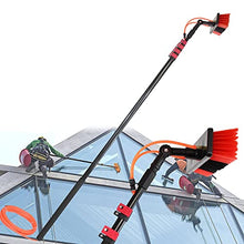 Cleaning Brush Window Cleaning Pole Kit Telescopic Window Cleaner Pole Kit for Photovoltaic Solar Panels (55cmbrush 20FT/6M)