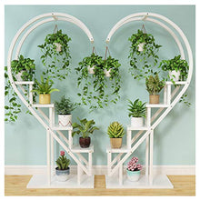 Multi-Tiered Metal Plant Pot Stand, Standing Flower Display Shelf Holder, Outdoor Indoor Plant Stand Rack (Black Frame Light Walnut Swatch )