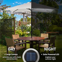 MODADA umbrella outdoor patio Outside Shade large patio umbrellas Windproof offset patio umbrella with solar lights Umbrellas patio unbrella's with lights patio umbrella solar for patio, lawn