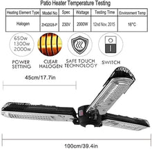 RKUVPAE Electric Umbrella Heater, Outdoor Heater for Patio, Infrared Heating, Suitable for Patio, Commercial and Residential, 500W/1000W/1500W Adjustable