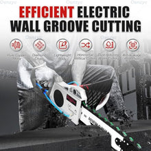 Handheld Electric Chainsaw Wall Cutter with Brushless Motor, Concrete Wall Cutter, Powerful Wall Grooving Cutting Tool with Two Chains/Guide Bar, for Reinforced Concrete/Red Brick Wall 35cm