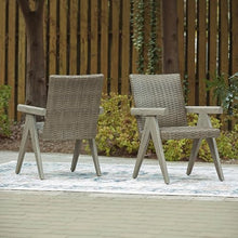 Signature Design by Ashley Haven Retreat Outdoor Arm Chair (Set of 2), All-Weather Resin Wicker, Rust-Resistant Aluminum Frame & Quick-Dry Foam Cushion, Casual Patio Dining Seating, Beige/Brown