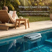 Automatic Solar Powered Pool Skimmer, Cordless Surface Cleaner Robot for Most Pool Shapes, Smart Obstacle Avoidance, 28 Hours Cleaning Time, APP Remote Control
