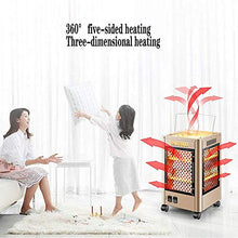 UGD8TQR Electric Patio Heater Grill and Heat Outdoor Heater Multifunctional 360° Five-Sided Heating Electric Patio Heater