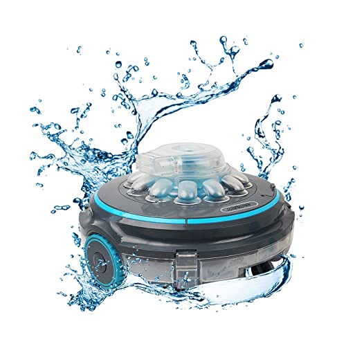 Automatic Pool Cleaner, Powerful Robotic Pool Vacuum, with Rechargeable Battery, Easy to Clean Filter Cartridges, Cordless, for Above/In-ground Swimming Pool Cleaning