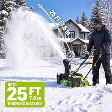 80V Electric Snow Blower, Snow Blowers Cordless, 3500 W Brushless Motor, 20" Width, 25ft Throw Distance, LED Lights & Adjustable Chute for Home and Business Use