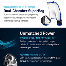 Polaris P39 Pressure Side Pool Cleaner - All Wheel Drive - TailSweep PRO - Dual Chamber SuperBag - White