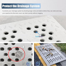 RENLXFI Grid Drain Cover, Pack of 1 2 3 4 5 6 8 10 15 20, Heavy Duty Channel Drainage Grates for Garage/Porch/Decks/Shed, Gray Drain Grill Outdoor with Drain Holes(15 pcs,50x20x2cm(19.7x7.9x0.78in))