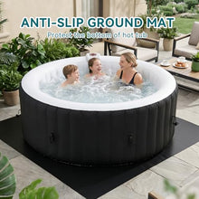 SunSwell 71" Inflatable Hot Tub 4 Person, Round Outdoor Spa, Black