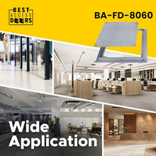 Best 24” x 24” Removable Flush Floor Access Panel, Reinforced Aluminum Diamond Plate Floor Access Door Secured with 1/4" x 1" Flat Head Screws, Non-Hinged Floor Panel, Mill Finish, BA-FD-8060