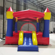 Alessia Cara Commercial PVC Castle Bounce House with Slide Red Yellow Blue