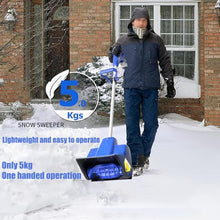 Cordless Snow Sweeper, Electric Manual Push Snow Remover, 2500rpm Cleaning Width 28cm, Foldable Design With Dual Switch Protection, Suitable For Home Courtyards, School Playgrounds, Street Surfaces