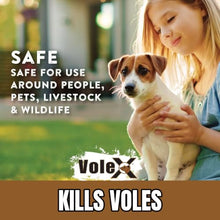 VoleX - Effective Against All Species of Voles. Safe for Use Around People, Pets, Livestock, and Wildlife (50 pounds)