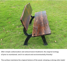 ERoomQ Outdoor GThe Bench,Outdoor GThe Patio Bench for Your Leisure Time, Outdoor Anticorrosive Wood Yard Seat, Park Bench Solid Wood Long Bench Chair (1.2m with backrest)