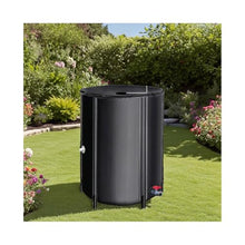 GPDJHRTI Rainwater Barrels, Stable and Structure, Large Water Storage Capacity(Black,1000L)