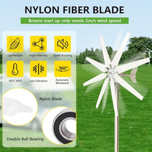 HYZHANHONG 14000W Windmill Generator Suit for Hybrid Solar Wind System12v 24V 48Vwind Turbine Generator Kit for Marine RV Home,48v