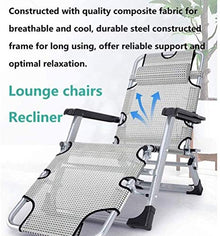 MHJKHG Recliner Rocking Garden Bed Adjustable in Outdoor Sunbed Patio Deck Lawn Lawn Relax Chair Support 200 Kg