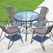 RFBXZPTADNU Weatherproof & UV-Resistant Rattan Chairs, Outdoor Conversation Bistro Set for Yard, Balcony, Garden(C,80CM)