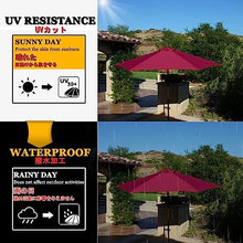 PUCNHZYNW Replacement Canopy for 6/8 Rib Patio Umbrella Beige 2m Awning Top Cover for Outdoor SunshadeWaterproof Fabric Easy Install UV Protection