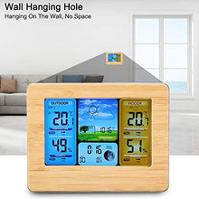 MVUYO Weather Forecast Station, Digital Indoor Outdoor Thermometer, Remote Sensor, Color Display, Barometer Temperature Alerts, Humidity Monitor, Alarm Clock and Moon Phase (Yellow)(D)