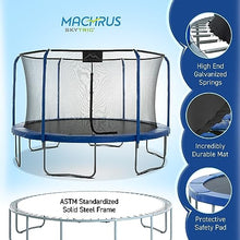 SKYTRIC Outdoor Trampoline with Flex Frame Net Blue