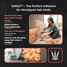 10×5 ft Himalayan Salt Wall Panel DIY Kit – for Commercial Spa & Sauna, Salt Bricks, LED, Adhesive & User Manual