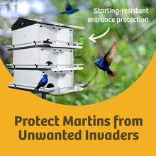 Birds Choice Premium Aluminum Purple Martin House – 12 Room, 3 Floor Birdhouse with Starling Resistant Entrance Holes, Ventilated Roof & Easy Cleaning, Unassembled