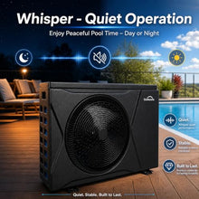 35,000 BTU Inverter Pool Heat Pump, 115V Plug & Play Pool Heater, WiFi App Control, Titanium Heat Exchanger, Ultra Quiet, Heating & Cooling for Above-Ground & Small Inground Pools up to 9,000 Gallons
