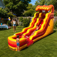 TentandTable 15FT Commercial Inflatable Water Slide & Blower, Lava Wave