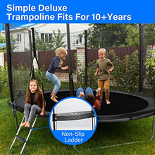 Simple Deluxe 14FT Trampoline with Safety Enclosure & Ladder Black