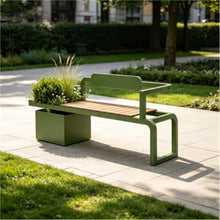 LICONG-2019 Flowerbox Commercial Metal Planter Bench Multi‑Use Seat